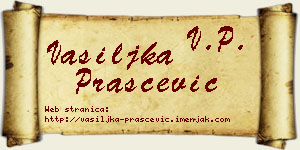 Vasiljka Praščević vizit kartica